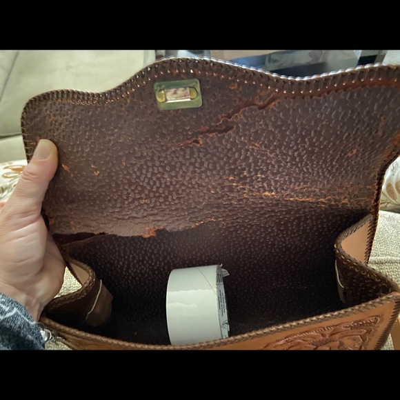 Vintage genuine leather purse clutch - Picture 4 of 9